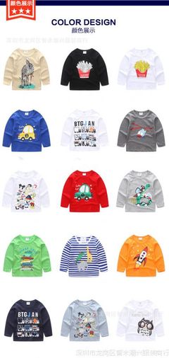 2017新款童装娃娃打底衫T恤 工厂直销清仓，地摊货源热卖的秘密